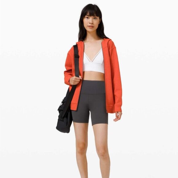 Lululemon All Yours Zip Hoodie *Bubble DotHeathered Brick / White - Picture 3 of 11